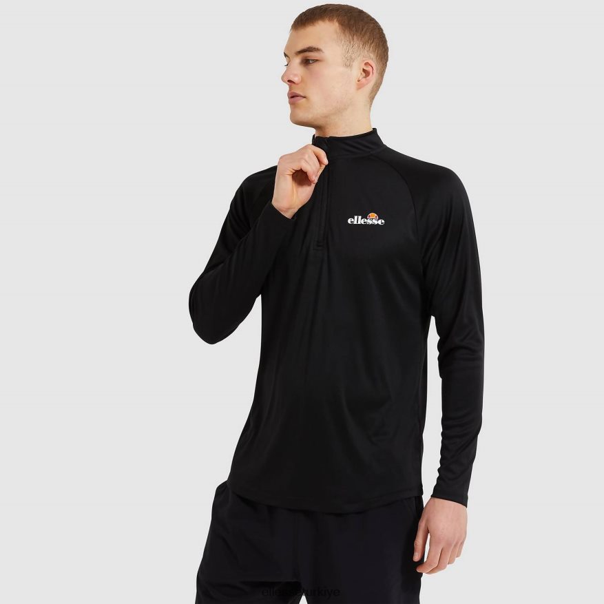 erkekler bovaro 1/2 fermuarlı üst JDV02R330 Giyim Ellesse siyah