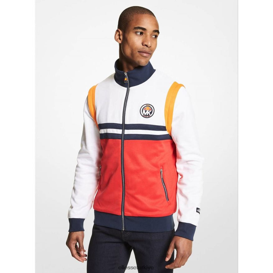 erkekler mk dokuma eşofman ceketi JDV02R327 Giyim Ellesse çizgili