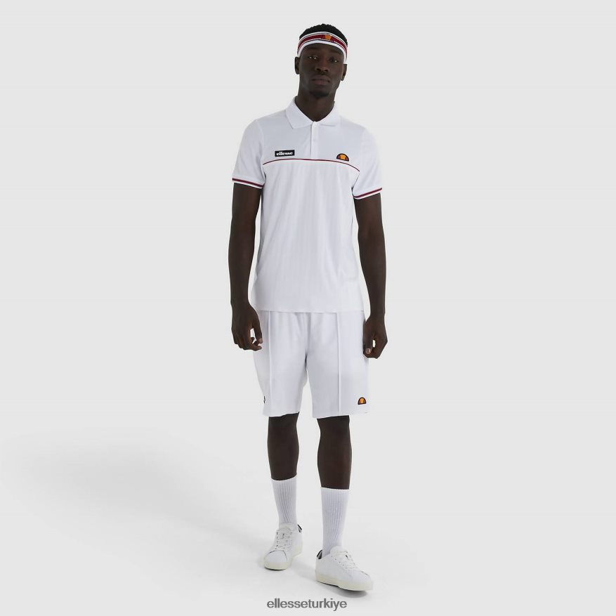 erkekler lin polo gömlek JDV02R477 Giyim Ellesse beyaz