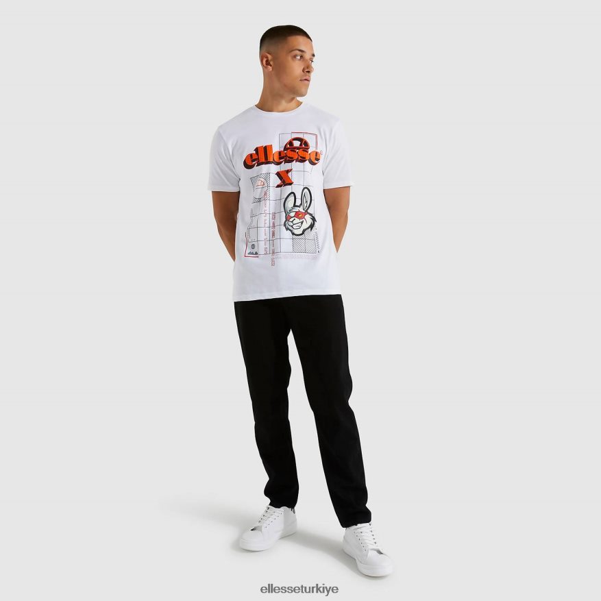 erkekler uygunsuz siber tişört JDV02R480 Giyim Ellesse beyaz