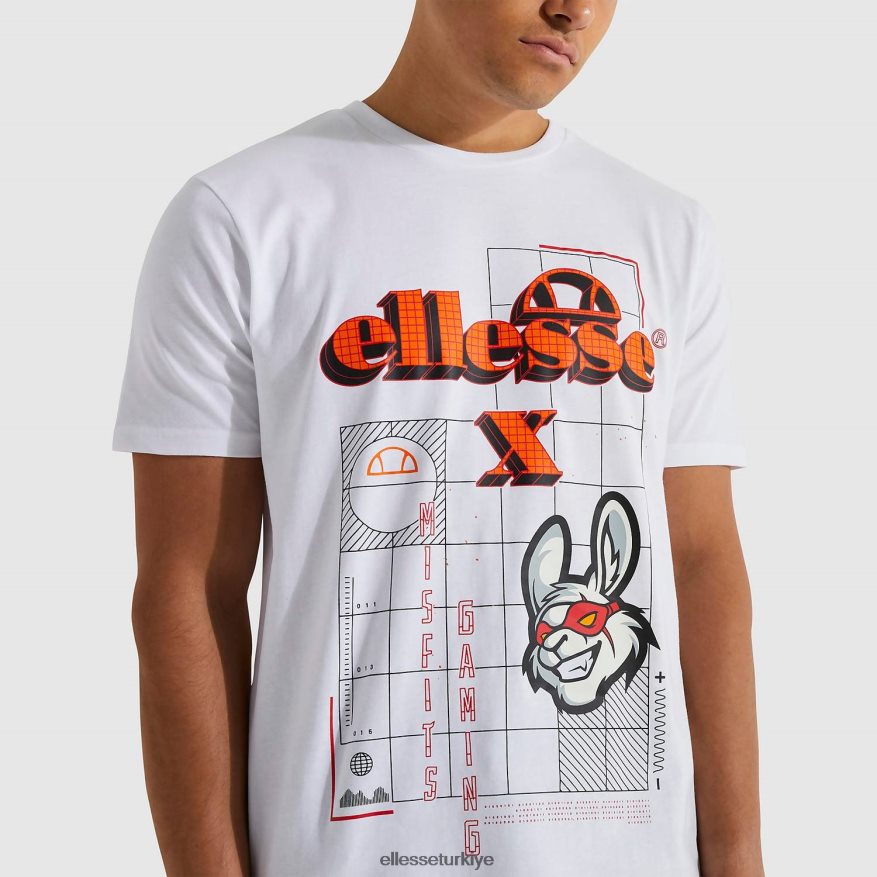erkekler uygunsuz siber tişört JDV02R480 Giyim Ellesse beyaz