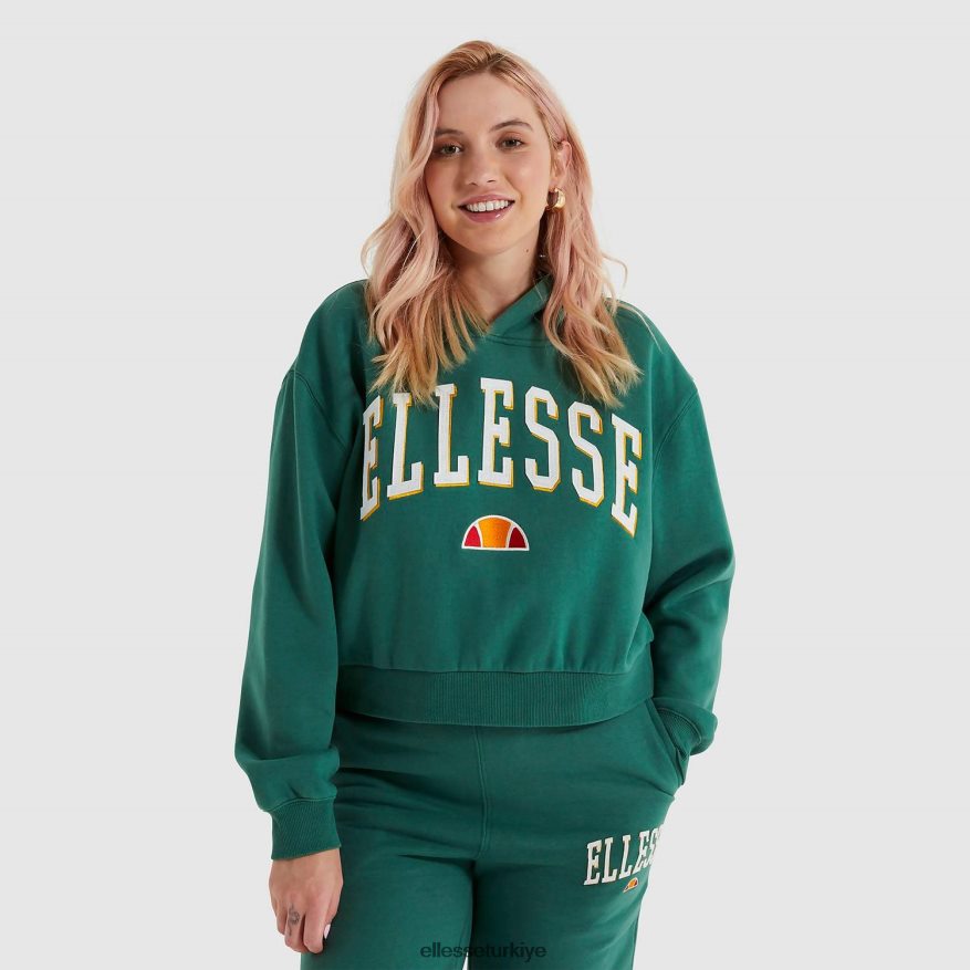 kadınlar ramo kırpılmış kapüşonlu JDV02R179 Giyim Ellesse koyu yeşil