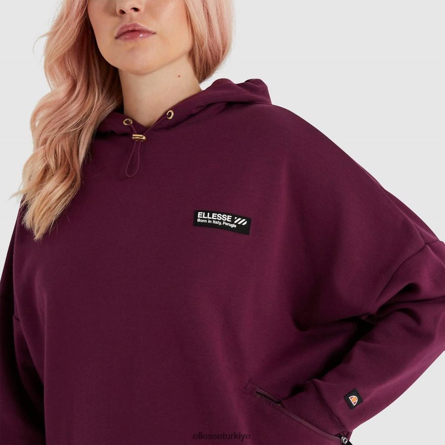 kadınlar semprevisa kapüşonlu JDV02R175 Giyim Ellesse koyu mor