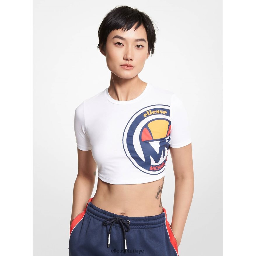 kadınlar mk organik pamuklu kısa üst JDV02R74 Giyim Ellesse logo