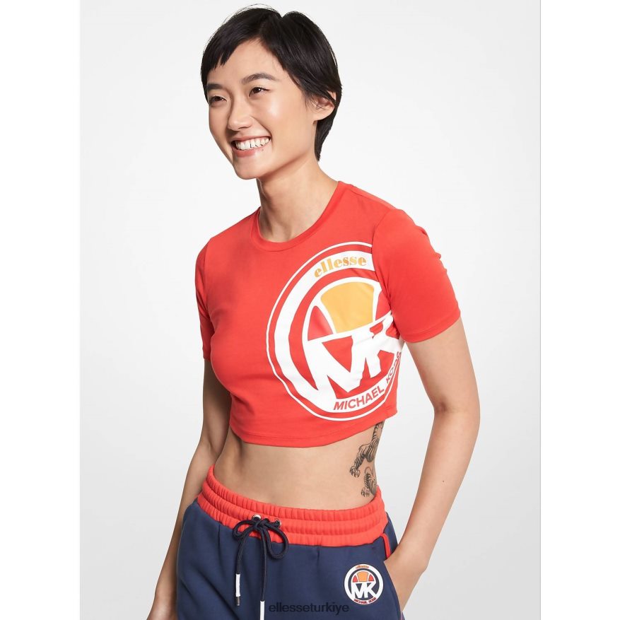 kadınlar mk organik pamuklu kısa üst JDV02R75 Giyim Ellesse logo