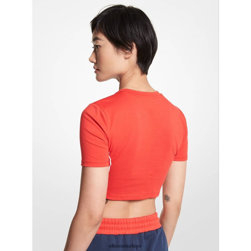 kadınlar mk organik pamuklu kısa üst JDV02R75 Giyim Ellesse logo