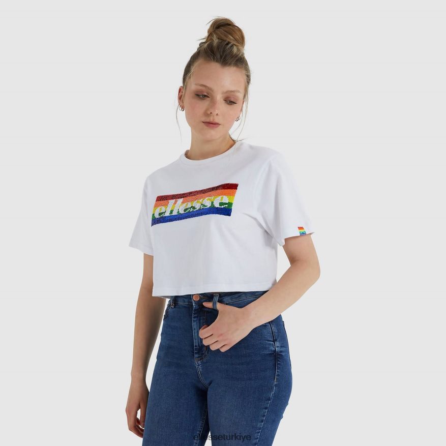 kadınlar tek boynuzlu at kısa tişört JDV02R210 Giyim Ellesse beyaz
