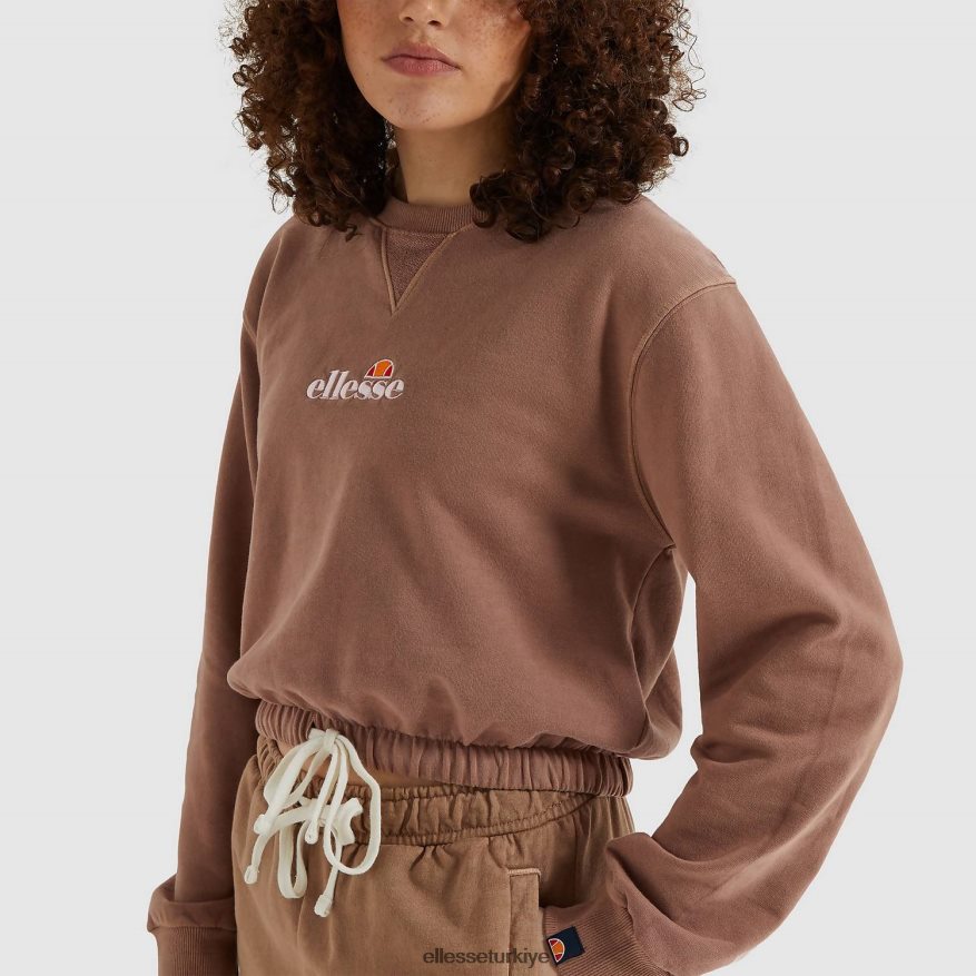 kadınlar popsy kısa sweatshirt JDV02R170 Giyim Ellesse kahverengi