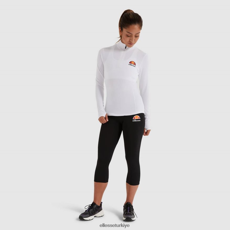 kadınlar sofira 1/4 fermuarlı üst JDV02R95 Giyim Ellesse beyaz