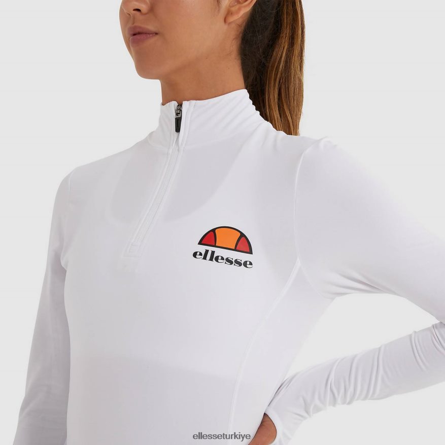 kadınlar sofira 1/4 fermuarlı üst JDV02R95 Giyim Ellesse beyaz