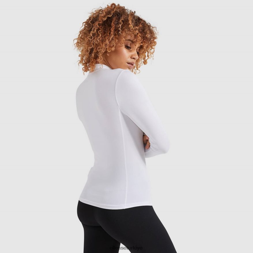 kadınlar sofira 1/4 fermuarlı üst JDV02R95 Giyim Ellesse beyaz