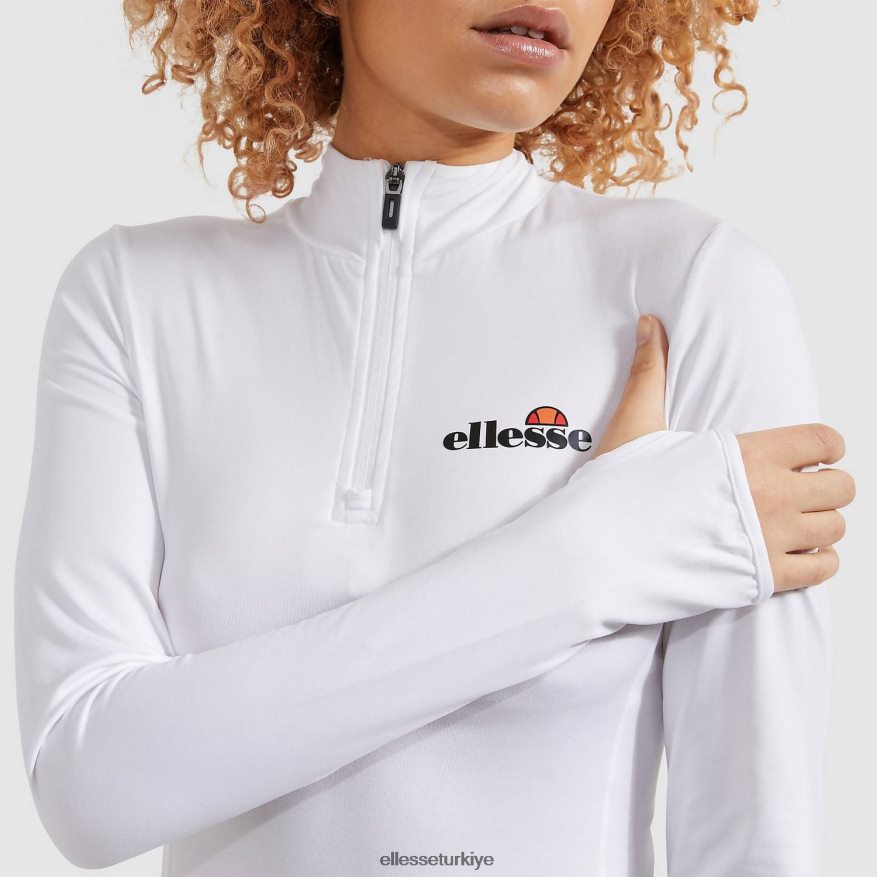 kadınlar sofira 1/4 fermuarlı üst JDV02R95 Giyim Ellesse beyaz