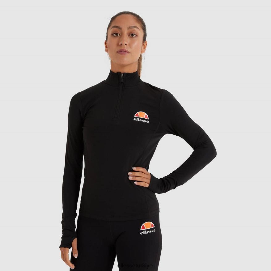 kadınlar sofira 1/4 fermuarlı üst JDV02R96 Giyim Ellesse siyah