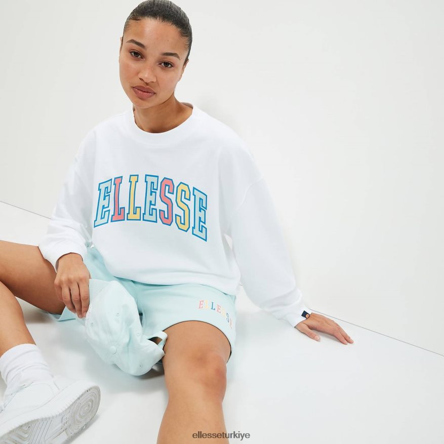 üniseks şemsiye kazak JDV02R303 Giyim Ellesse beyaz
