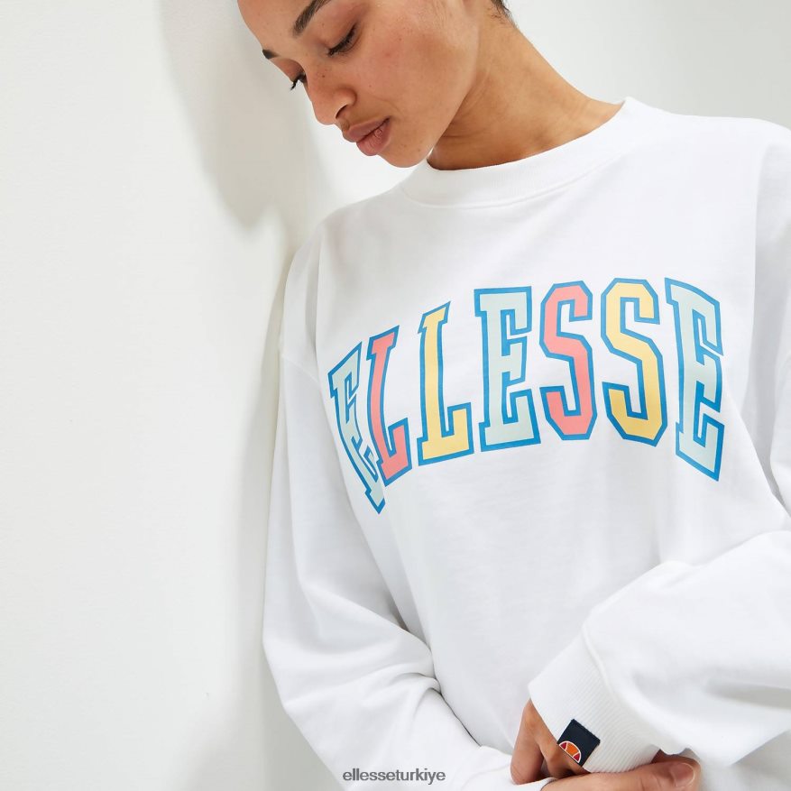 üniseks şemsiye kazak JDV02R303 Giyim Ellesse beyaz